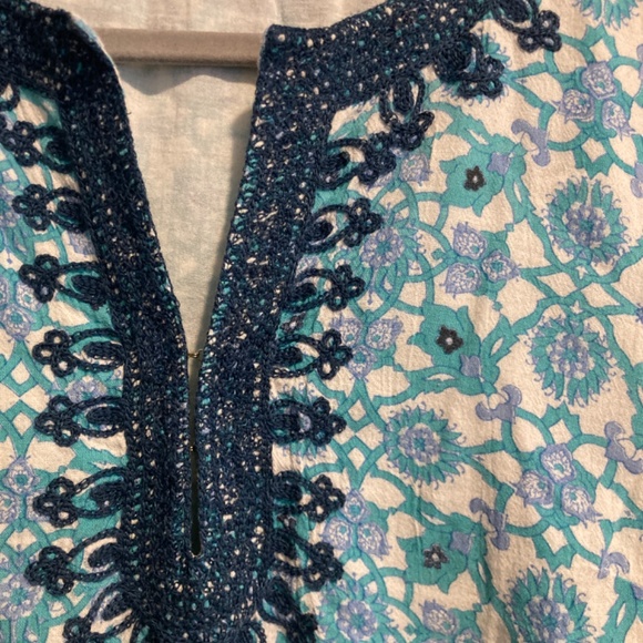 Beautiful Indian Hand Block Print Tunic / L - Picture 3 of 6